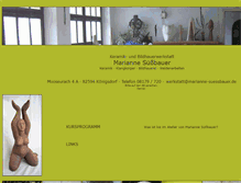 Tablet Screenshot of marianne-suessbauer.de